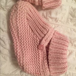 Hand knit baby booties